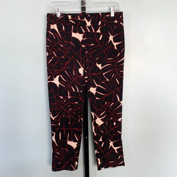 Ann Taylor Factory Palm Print Signature Pants Size 0 - Picture 1 of 6